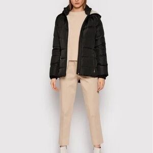 Ralph Lauren Black Label Down Puffer Jacket Full Zip Black Fleece Size Large